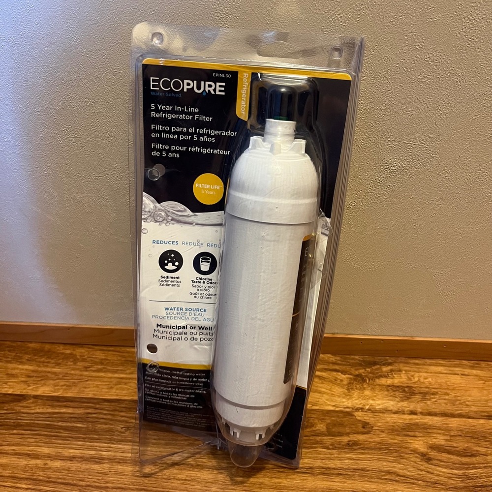 ECOPURE EPNL30 5 Year In-Line Refrigerator‎ Water Filter Damaged Plastic